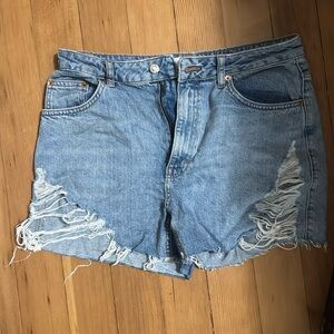 Top Shop Distressed Shorts size &